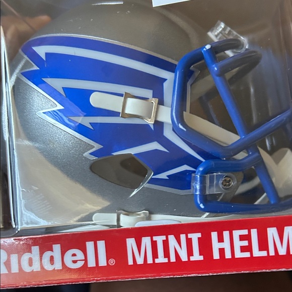 Riddell Blue and Silver Mini Helmet - Picture 1 of 2
